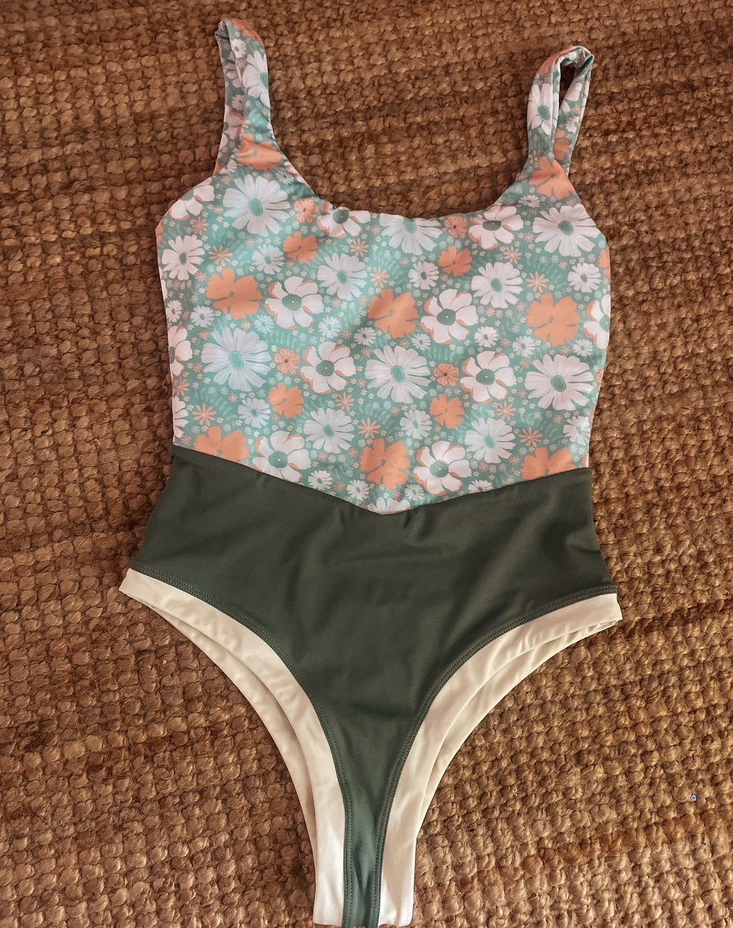 'Arica' Surf Suit- Green Flower