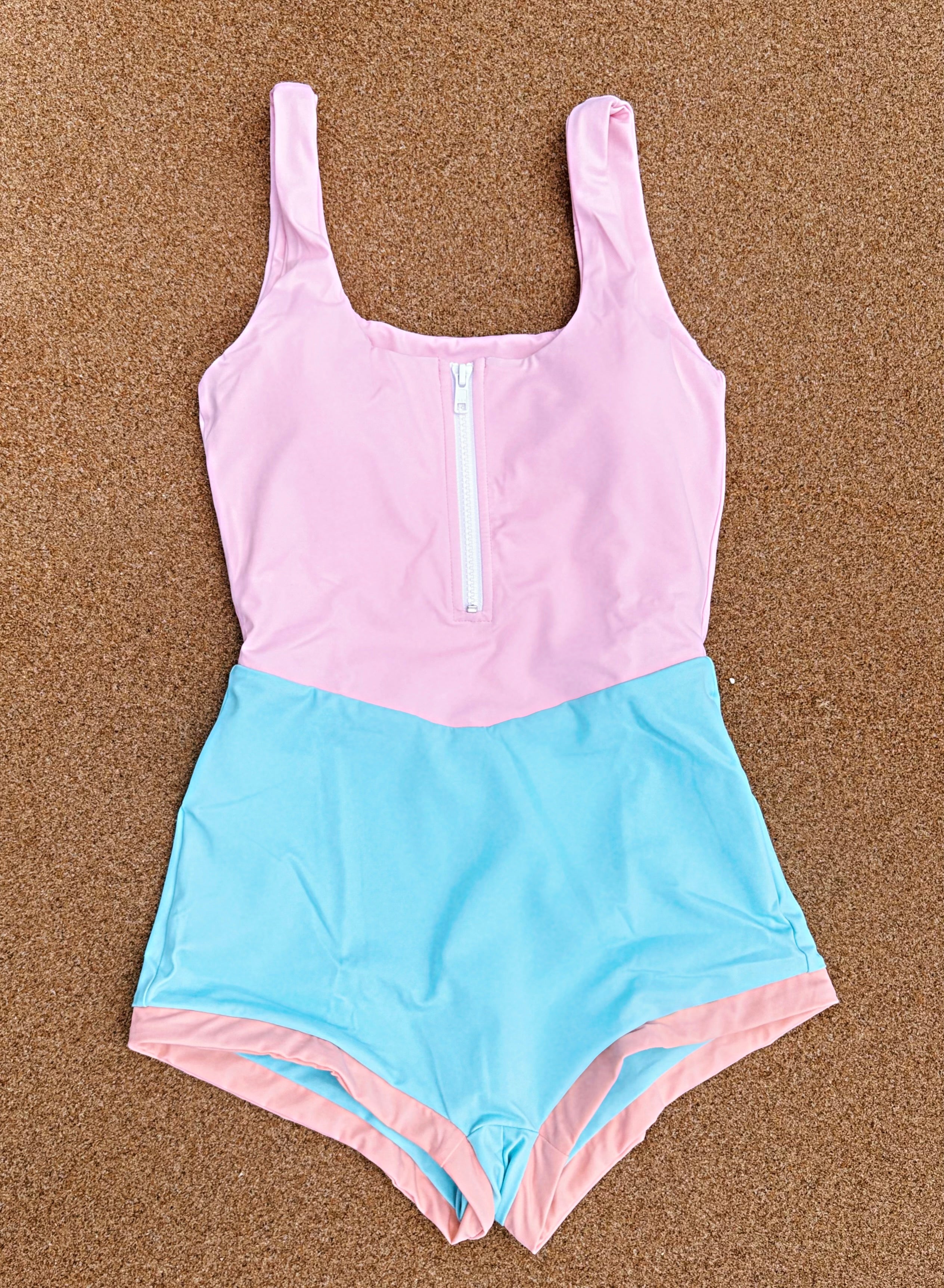 'Zicatela' Surf Suit- Pastel Paradise (V2) (boyleg)
