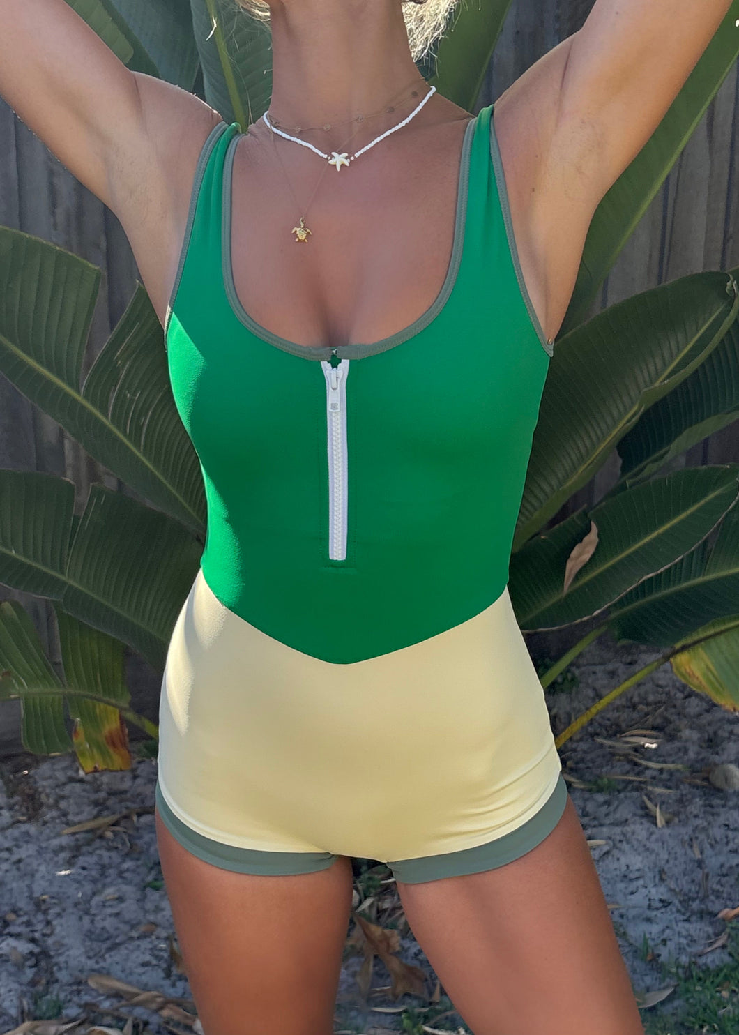 'Zicatela' Surf Suit Forest - Boyleg